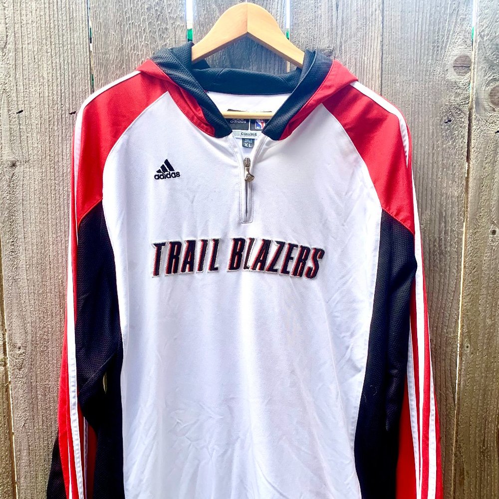 WHITE ADIDAS BLAZERS WARMUP JACKET XL PDX